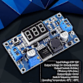 Miniatyrbild 4 av 5: DC-DC Boost-modul, Spänningsomvandlare med Digital Voltmeter (1 st, Blå)