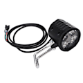 Miniatyrbilde 4 av 5: 10 Tommers Elektrisk Sparkesykkel Frontlykt Universal 12-72V 2 i 1 Elektrisk Sykkel Horn Frontlykt for Sykkeltilbehør