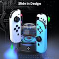 Miniatyrbild 3 av 5: 7 Färger LED-Switch Joy-con Laddningsstation För Ns Switch/switch Oled, Switch Joy-con Laddningsställ Med LED-Indikator