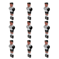 Miniatyrbillede 2 af 3: 9 stk Bordfodbold Fodboldmand Udskiftning Fodboldbord Dele Fodbold Fodbold Udskiftninger