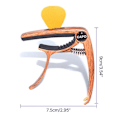 Miniatyrbild 3 av 5: Gitarrstämningsklämma Gitarr Capo Clip med plektrumhållare Gitarrtillbehör