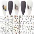 Miniatyrbild 2 av 5: Nageldekorationsstickers DIY Nagelkonst Dekoration 3D Nagelkonst Dekaler Laser Luminous Fjäril Jul Snöflinga Lönn Nagelkonst Mönster, Självhäftande Nagel A