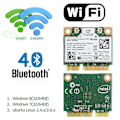 Miniatyrbillede 3 af 5: Dual Band 2.4+5G 300M 802.11a/b/g/n WiFi Bluetooth 4.0 Trådløst Halvt Mini PCI-E Kort Til Dell for Intel 7260HMW