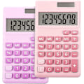 Miniatyrbillede 1 af 4: Basis Standard Lommeregner Mini Digital Bordlommeregner med 8-cifret LCD-skærm, Batteri Solenergi Smart Lommeregner