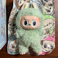 Miniatyrbillede 1 af 5: Labubu Macaron Monster Nøglering Spændende Monster Macarons Vinyl Ansigt Plys Nøgleringe Kunst Samleobjekter Legetøj Gaver til Børn Qing... Green fruit