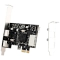 Miniatyrbillede 3 af 5: PCI-E Dobbelt Port PS2 Udvidelseskort Eksternt PS2 Enhed Udvidelseskort Driverfri Plug and