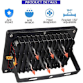 Miniatyrbillede 4 af 5: [2 stk] LED sort lys spotlight, LUNSY UV spotlight 30 W sort lys lampe, IP66 vandtæt fluorescerende sort lys med 150 LED UV lys til bar,