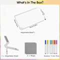 Miniatyrbilde 3 av 5: Lysende Akrylmarkør, Akryl Tørk Tavle med Stativ, LED Transparent Skrivebord Sticky Note Memo 7 Pens