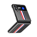 Miniatyrbild 1 av 4: Samsung Galaxy Z Flip3 5G Fodral, Samsung Galaxy Z Flip3 5G Smalt Repskyddande Flip Läderfodral, Svart