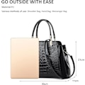 Miniatyrbillede 5 af 5: Dame Medium Håndtasker Dame Håndtasker Mode Tote Tasker Krokodille Læder Skuldertasker Laklæder Håndtasker Crossbody Tasker