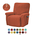 Miniatyrbild 1 av 4: All-inclusive elastisk recliner soffaöverdrag enfärgad polarfleece soffa kudde överdrag för alla årstider Recliner överdrag