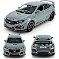Pikkukuva 5 / 5: Civic Type R Leikkiauto Hatchback Urheiluvalmistettu Malliauto 1/32 Mittakaavassa Metalli Vetovoima Friktiolla Toimivat Ajoneuvot Ovet Avaa Valo Ääni Seosvalun Lelut