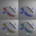 Miniatyrbilde 4 av 5: Laderstativ for PS5 Slim, Vertikal Stativ med Kjøleventilator og Dobbel Kontrollerladerstasjon for PS5 Slim, med RGB LED-lys