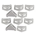 Miniatyrbilde 1 av 5: 10 stk Aluminium L-formet hjørnebeslag Høyre vinkelbrakett Festesystem 28x28mm