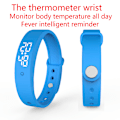 Miniatyrbillede 2 af 4: V9 temperaturmåling armbånd bevægelse ur alarm clo
