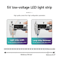 Miniatyrbillede 5 af 5: LED Belysningslysstang 3D Printer Lysbånd 2835 LED Perler Kold Hvid Lys til Bambu Lab X1 P1P Udskiftningsdel