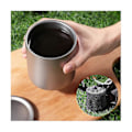 Miniatyrbild 5 av 5: 450 ml Dubbelväggig Titan Vattenkopp Kaffe Te Mugg för Hem Kontor Utomhus Camping Vandring Picknick W