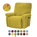 Miniatyrbild 1 av 4: All-inclusive elastisk recliner soffaöverdrag enfärgad polarfleece soffa kudde överdrag för alla årstider Recliner överdrag
