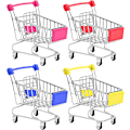 Miniatyrbild 1 av 5: Bestsupplier Mini Supermarknadsvagn, 4 st Mini Shopping Cart Supermarknadsvagn Shopping Utility Cart Mode Lagringsleksak - -