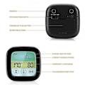 Miniatyrbild 3 av 5: Trådlös grilltermometer för grillning, digital kötttermometer med dubbla prober, timer, alarm, röktermometer för matlagning i kök, ugn, mat