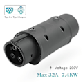 Miniatyrbild 4 av 5: SAE-adapter IEC 62196 Typ 2 till J1772 Typ 1 för laddning av elfordon