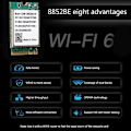 Miniatyrbild 4 av 5: Wifi 6 Realtek RTL8852BE Nätverkskort 1800Mbps BT 5.0 Dubband Trådlös Wi-Fi-adapter 802.11ac/ax 2.4G/5Ghz MU-MIMO