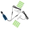 Miniatyrbillede 5 af 5: 2-i-1 USB Type C til 1-24V Dobbelt AA Dummy Batteri Strømkabel med Voltmeter
