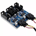 Miniatyrbillede 5 af 5: Mboard Usb 9-polet Er 1 Til 4 Splitter Port Tang 30cm Forlængerkabel