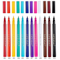 Pikkukuva 2 / 5: 12 kpl Mattainen sateenkaaren väriset nestemäiset eyelinerit, 12 väriä pehmeä ja erittäin teräväkärkinen eyeliner-harja, vedenkestävä korkean pigmenttisen eyeliner-kynäsetti