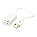 Miniatyrbilde 2 av 4: Bærbar USB 7.1 Lydkort Ekstern Uavhengig Datamaskin Skrivebord Med Kabel Fri Stasjon Lydkort 2-pakning