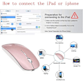 Miniatyrbillede 2 af 5: Bluetooth Mus Rechargeable Trådløs Mus Til Macbook Pro, Bluetooth Trådløs Mus Til Bærbar Pc Computer (Rosaguld)