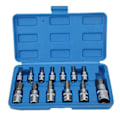 Miniatyrbilde 1 av 4: Firkantpipe Hex Bit Socket Sett 1/4in 3/8in 1/2in Bilvedlikehold Reparasjon med Verktøykasse