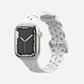 Miniatyrbilde 2 av 4: Urremme Apple iWatch 6/5/4/3/2/1 Generasjon SE Hult Blonder Solid Silikonremme --- Hvit 38/40/41MM