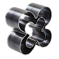 Miniatyrbillede 4 af 5: 2 stk. Blomst Læder Skære Dør Alloy Stål Skarpt 4 Blad Blomst Form Læder Hulstansning Form