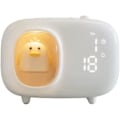 Miniatyrbillede 1 af 5: Sød Ren Hvid Kat Natlys til Soveværelse med Vækkeur