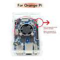 Miniatyrbillede 2 af 5: Akrylkasse til OrangePi PC - Transparent Kabinetdæksel med Køleplade