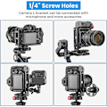 Miniatyrbild 4 av 5: DSLR-kamera L-fäste Vertikal Horisontell Växling Stativ Snabbkopplingsplatta för Canon Nikon Sony Dji Osmo Ronin Zhiyun Stabilisator