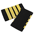 Miniatyrbilde 4 av 5: 1 Par Epauletter Tradisjonelle Profesjonelle Pilot Skjorte Uniform Epauletter med Gullstripe Skuldermerker DIY Håndverk Klær Dekor