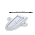 Miniatyrbilde 1 av 5: Laderstativ for PS5 Slim, Vertikal Stativ med Kjøleventilator og Dobbel Kontrollerladerstasjon for PS5 Slim, med RGB LED-lys