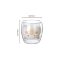 Miniatyrbillede 1 af 4: Sød Kaffe Kop Bjørn Tekop Mælk Dobbelt Lag Transparent Isoleret Glas Espresso Kop Sjov Gave (Kat Kop)