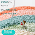 Miniatyrbilde 4 av 5: Baderomsteppe, Sklisikker Blomster Badematte, Søt Lussete Mikrofiber Dusj Teppe med Blomstermønster, Myk og Absorberende Matte for Baderom, Maskinvaskbar