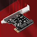 Miniatyrbillede 5 af 5: PCI-E USB 3.0 Udvidelseskort Adapter 2 Ports USB3.0 Hub Intern 19/20 Pin Header