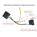 Miniatyrbild 4 av 5: RGB till (RCA) AV CVBS Signalomvandlare Dekoderbox Adapter för Fabriksinstallerad Backkamera Tiguan Golf (FMY) Svart
