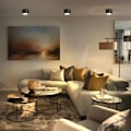 Miniatyrbillede 3 af 5: LED Loftlampe Sort Varmt Hvidt Lys 3000K 12W To Sæt Stue Spisestue Køkken Gang Soveværelse Loftlampe Ø120MM