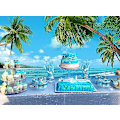 Pikkukuva 4 / 5: Kesäsaaren maisemakuvaustaustakankaat Rantameri Palm Hawaiian Teemallinen Syntymäpäiväjuhlat Banner Koristeet Valokuva Tausta Vinyl 7x5ft Photo Booths St