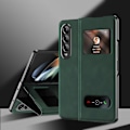 Miniatyrbillede 1 af 4: Z Fold 5 Etui, Luksuriøs Nappa Læder Vindue-design Overflade Cover Til Samsung Galaxy Z Fold 5 5g 2023, Fuld Beskyttelse