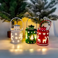 Miniatyrbilde 2 av 5: Utendørs Henge Lykter Dekorative Hjorte Og Trær Utskjært Design Hage Lys For Patio Sti Hage Jul