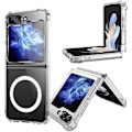 Miniatyrbillede 1 af 5: Magnetisk Klar Case til Samsung Galaxy Z Flip 5 Kompatibel med MagSafe, Blød TPU Bumper Firehjørnet Stødsikker Cover
