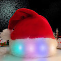 Miniatyrbilde 1 av 2: Julepynt Langt Hår Lysende LED Julehatt Juletilbehør Fest Kles Opp