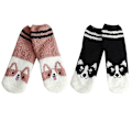 Miniatyrbillede 1 af 3: 2 Par Coral Fleece Sokker Vintersokker Husholdningsvarme Strømper Fluffy Sokker